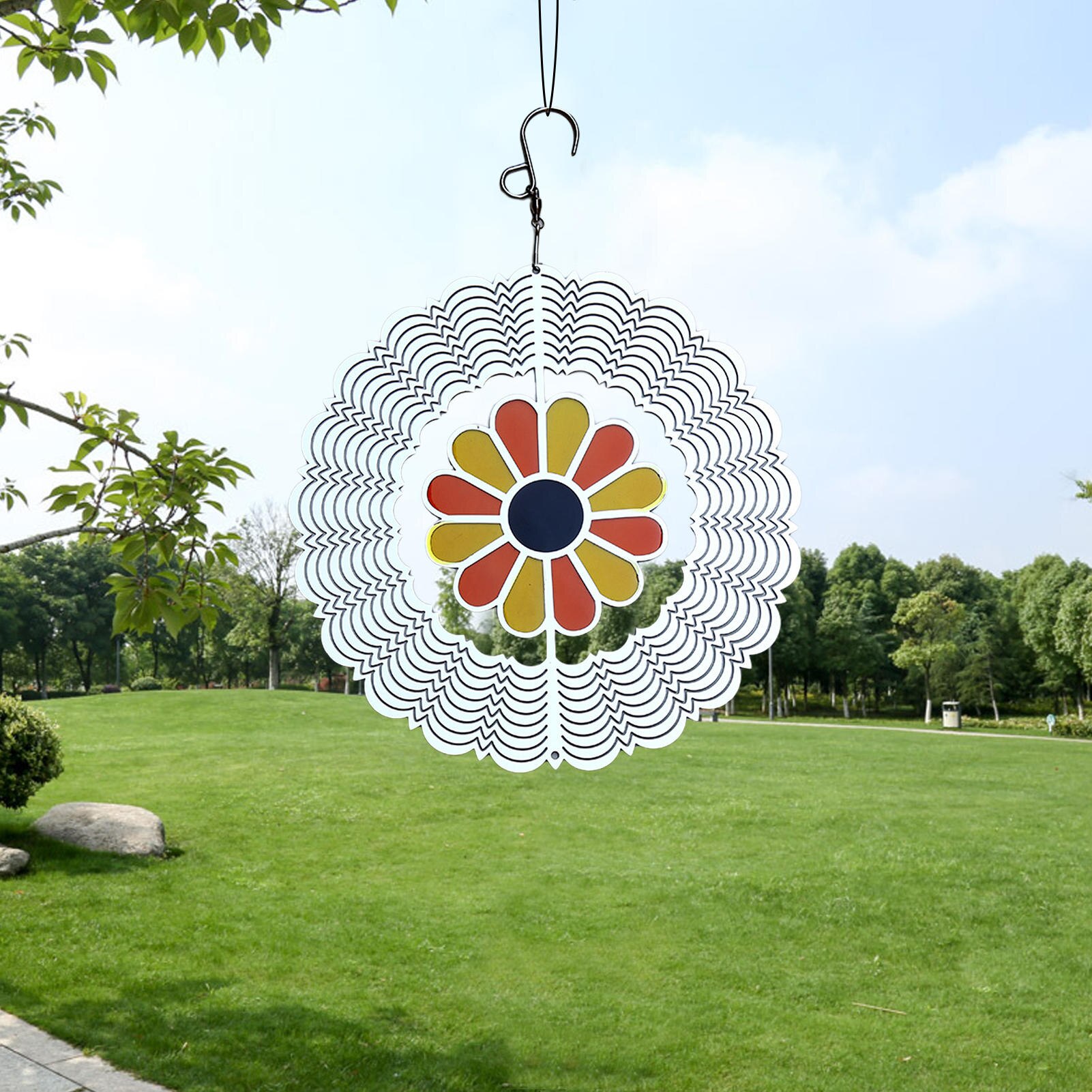 Spinner de viento de 8 pulgadas, colgante brillante de sonido de Metal 3D para , se puede colgar al aire libre en jardines, balcones y interiores