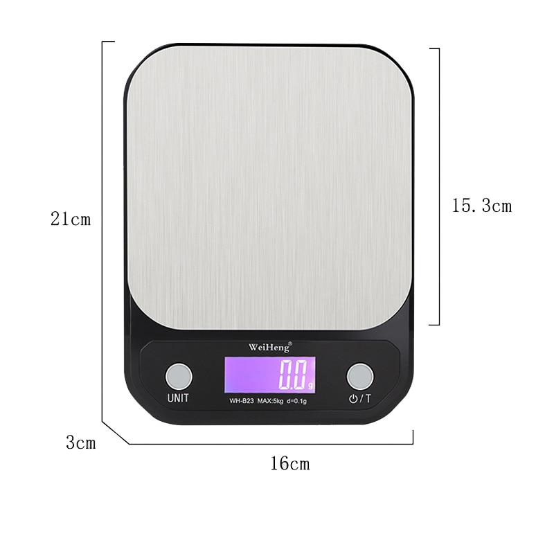 Digital Scale Stainless Steel ABS Food Scale Weigh Scale Kitchen Accssories Measurement Tool 10kg/3kg/5kg: 3kg 0.1g