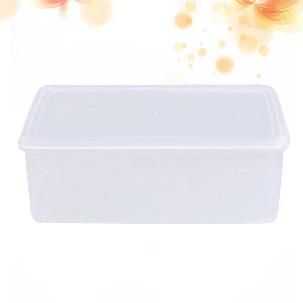 Cajón de plástico de una capa de 3,3 L, recipiente de almacenamiento de comida seca Rectangular para Caja de almacenamiento transparente con tapa para casa, barra de cocina