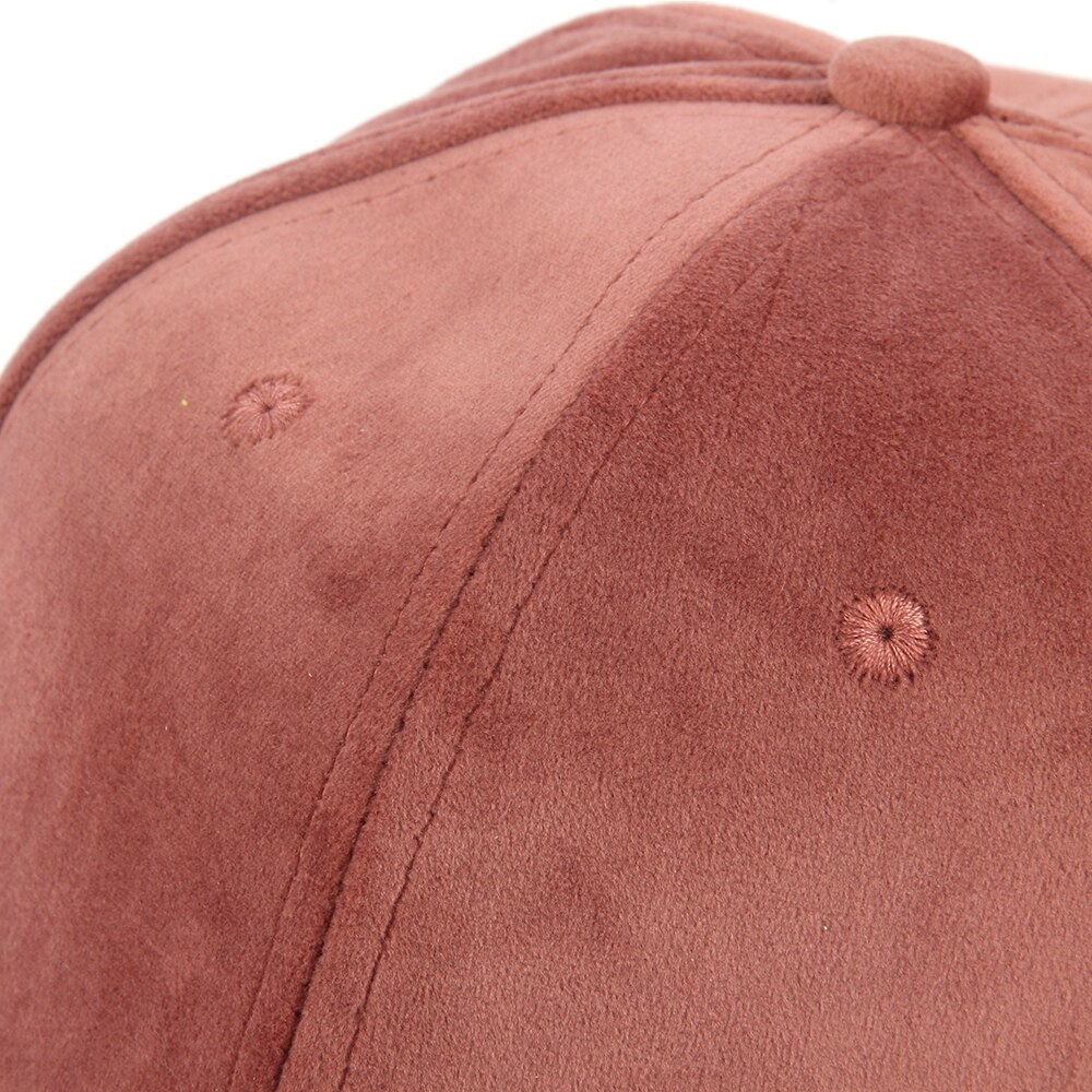 FOXMOTHE Autumn Winter Black Red Solid Color Suede Baseball Caps Women Mens