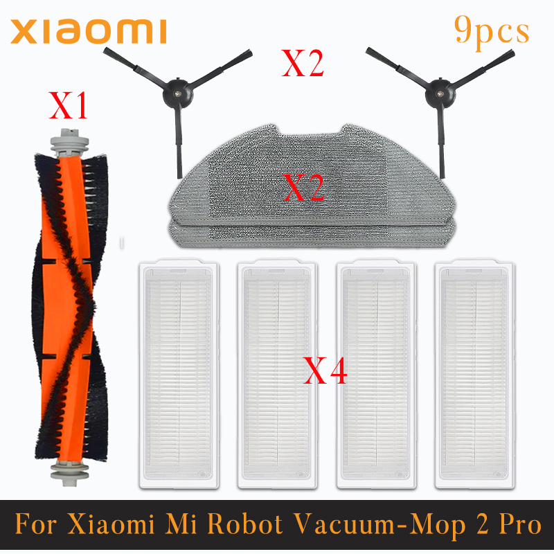Voor Xiaomi Mi Robot Vacuüm-Mop 2 Pro/Lite MJST1SHW MJSTL Hepa Filter Mop Doek Belangrijkste Zijborstel Mijia Stofzuiger Accessoires: Army Green