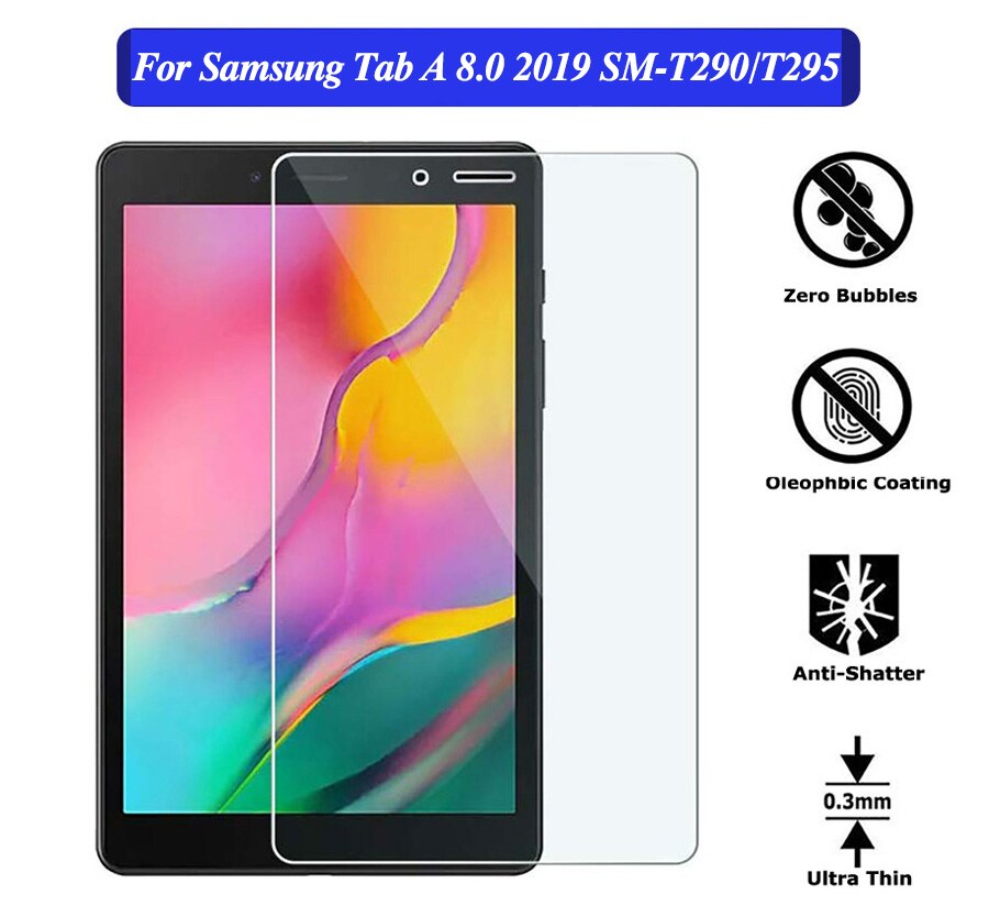 Vidrio templado para tableta Samsung Galaxy Tab A, Protector de pantalla de 8,0 pulgadas ), SM-T290, T295, T297, 8,0 pulgadas, película de vidrio Premium 9H: Default Title