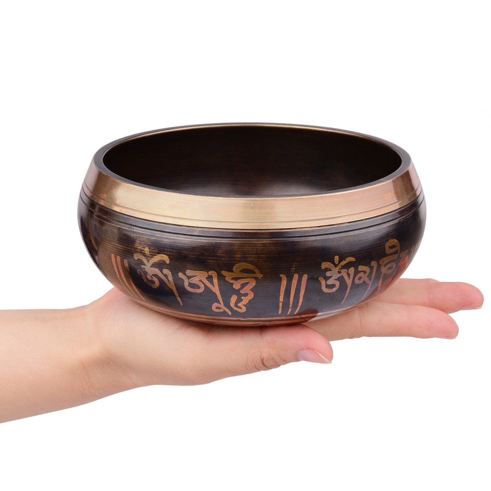 Ammoon – ensemble de bols chantants tibétains de 12.5cm/5 pouces, fait à la main en métal et bâton à Percussion doux pour le son de la méditation