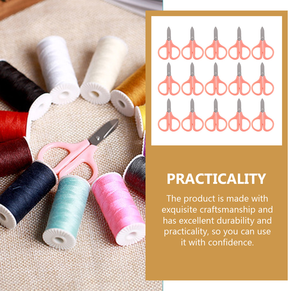 15Pcs Students Safety Scissors School Small Scissors Multi-function Thread Scissors