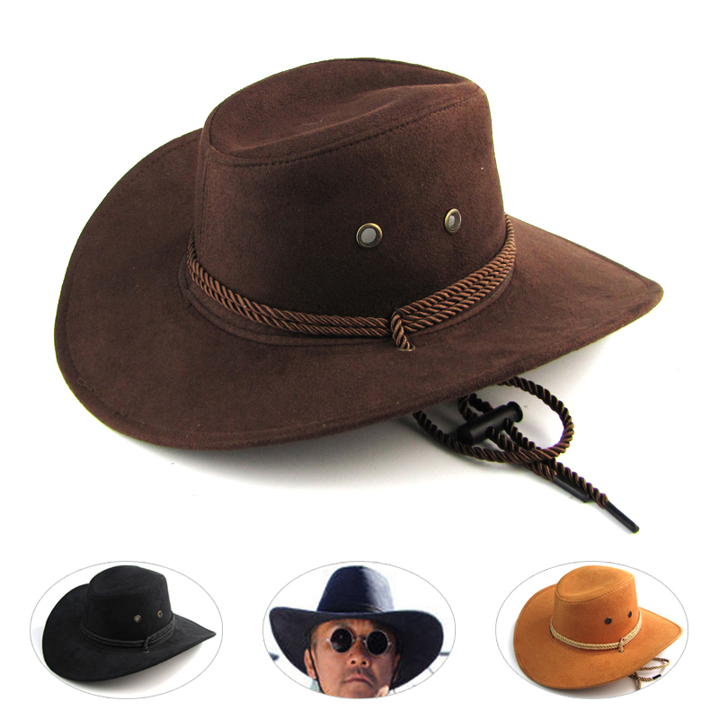 nouveauté hommes femmes 3 couleur grand bord chapeau cowboy chapeau pour homme chapellerie plein air chapeau sunbonnet décontracté père