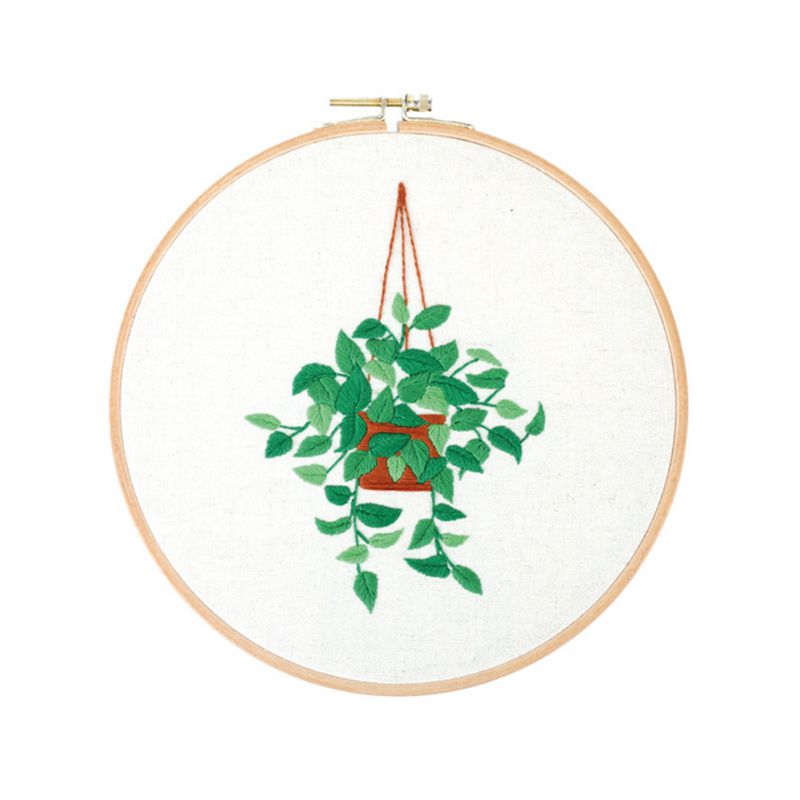 Moderne Diy Borduurwerk Plant Monsterabladeren Cactus Handwerk Handwerken Kruissteek Kit Home Decor Katoen Borduren Craft: E