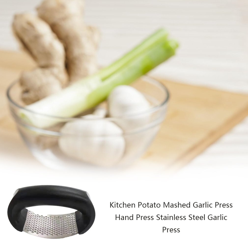 Stainless Steel Garlic Presses Manual Garlic Mincer Chopping Garlic Tools Curve Fruit Vegetable Tools Kitchen Gadgets