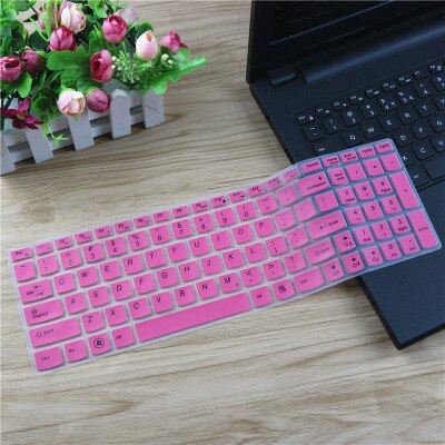 Silicone Keyboard Protector Cover Skin for Lenovo IdeaPad 300-15ISK 300-15 300 15ISK: Pink