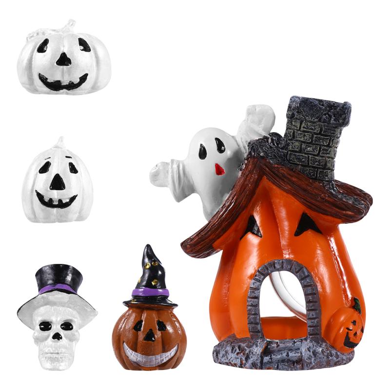 5Pcs Halloween Aquarium Pompoen Decoraties Gemaakt Aquarium Levert Decoratieve Props Voor Aquarium Decoratie Festival