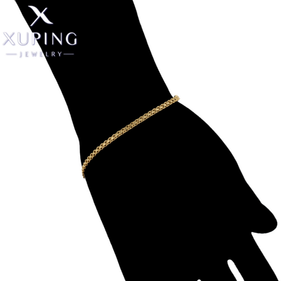 Xuping Sieraden Trendy Prachtige Elegante Stijl Damesarmbanden Licht Goud Kleur Verjaardag Kerst Meisje Cadeau X 000979197