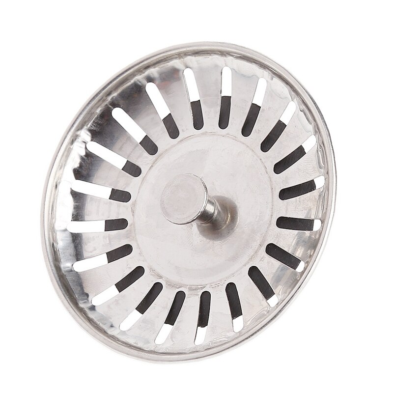 Kitchen Stainless Steel Basin Drain Dopant Sink Strainer Basket Waste Filter
