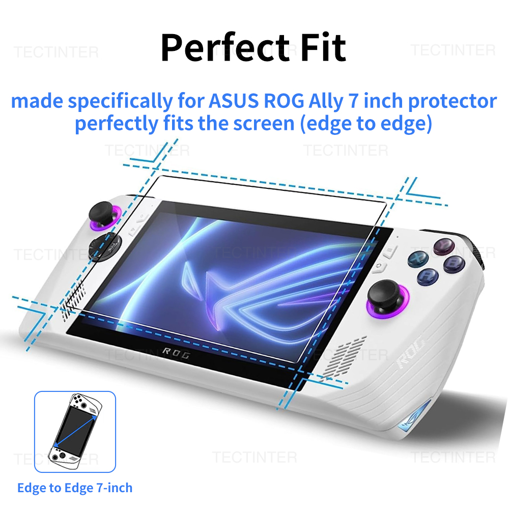 1/2/3pcs Película protetora de vidro temperado HD compatível com Asus ROG Ally Protetor de tela anti-arranhões para acessórios ROG Ally