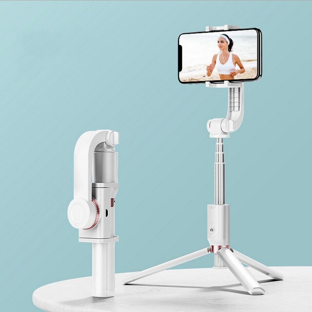 Handheld Gimbal Stabilizer Smartphone Selfie Stick Tripod For iOS/Android Video Stabilizer For iPhone11/SamsungS10: White