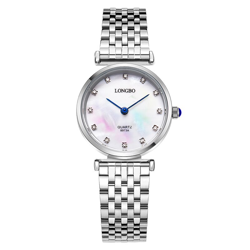 LONGBO Luxe Koppels Horloges Zakelijke Stijl Liefhebbers Mannen Vrouwen Waterdicht Quartz Charms Analoge Horloges 8973: WOMAN SW-OPP BAG