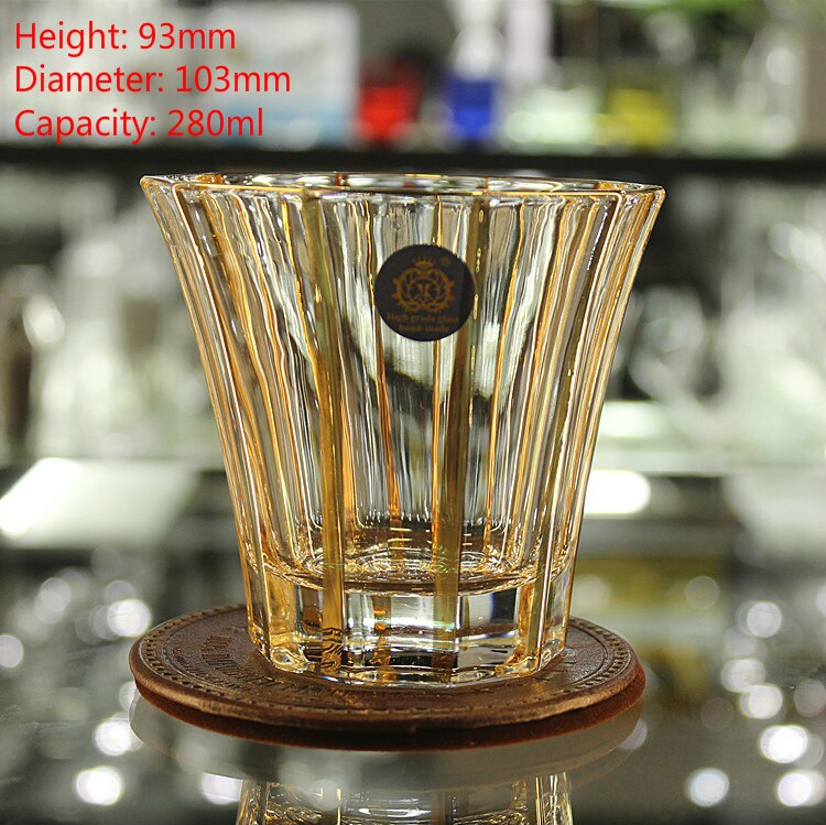 Tjekkisk boutique spor guld whisky glas krystal vin kop cann drikkeglas vaso gafas verre tjekkiske chivas vasos de cristal: Nr. . 21
