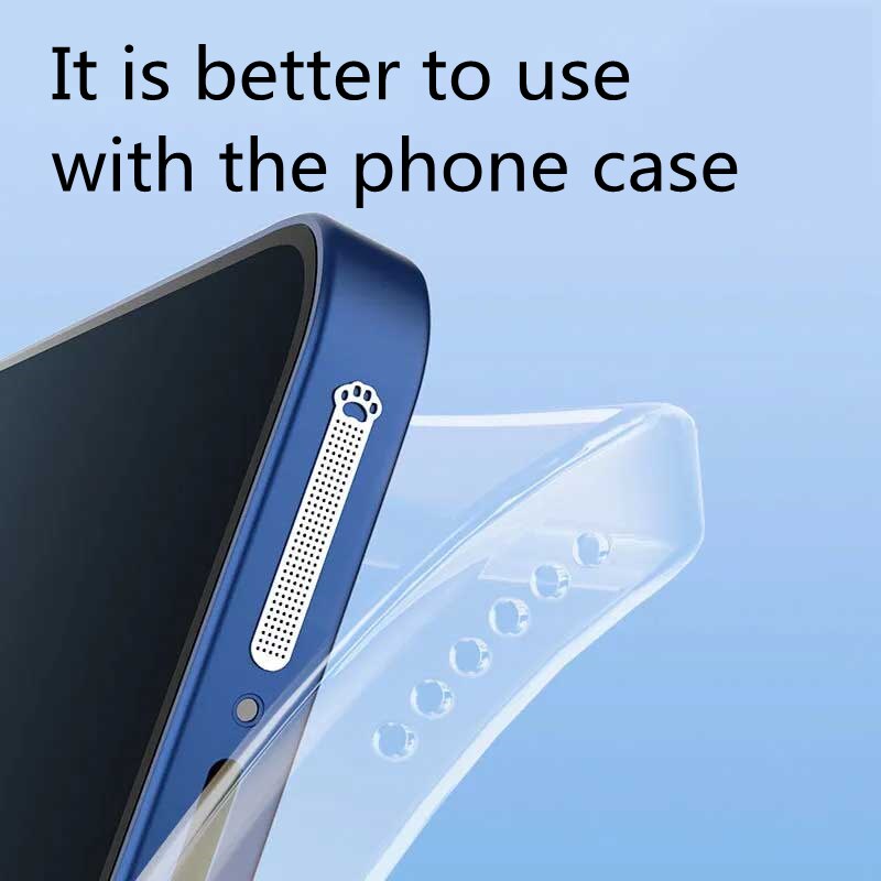 Funda de Metal con forma de Pata de Gato para iPhone, malla antipolvo, Red a prueba de polvo, para modelos 12, 13Pro Max, 13MinI y 12Mini