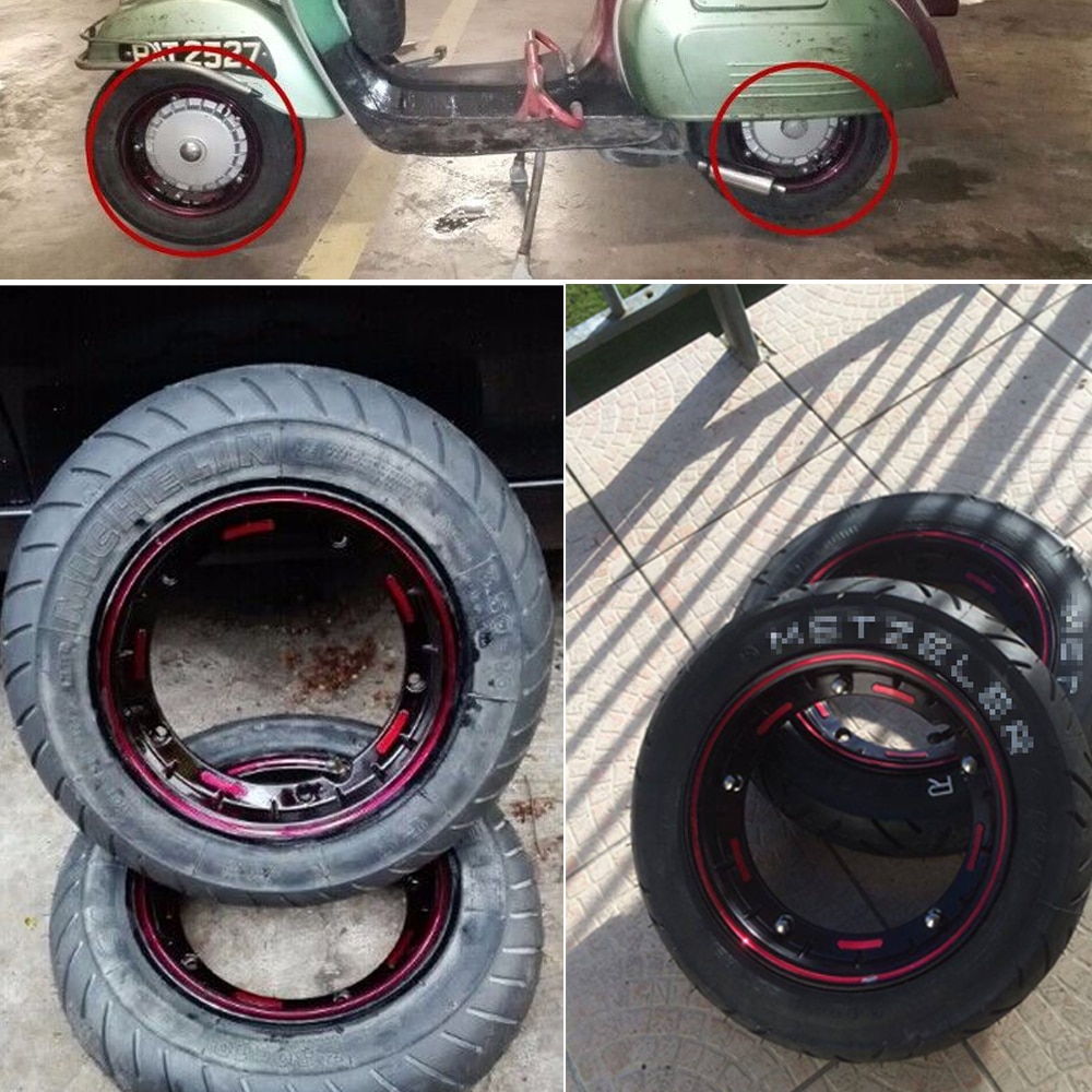 ZSDTRP, llantas para ruedas de motocicleta para lentegio Vespa PX LML T5 PX125 150 200 T5 ET3 10 pulgadas con tuerca, válvula de Oring y de inflado de carreras