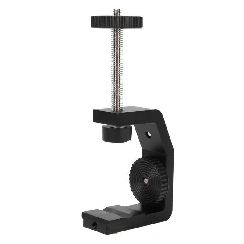 ball head tripod head Desk Camera Mount Stand Aluminum Tabletop Desk C Clamp Light Stand with 1/4in Screw head ballhead