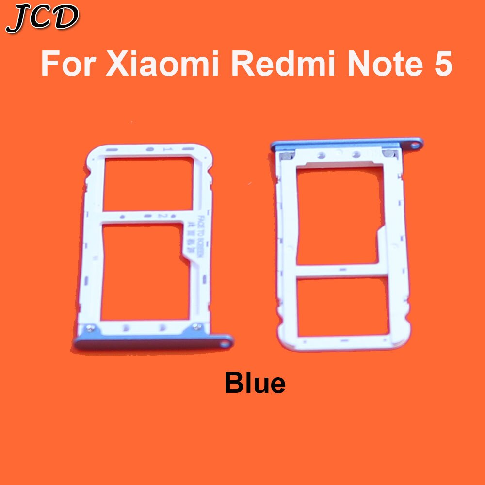 JCD Für xiaomi redmi note5 hinweis 5 Micro Sim Karte Halter Slot Tray Ersatz Adapter schwarz Rose gold gold blau: Blue