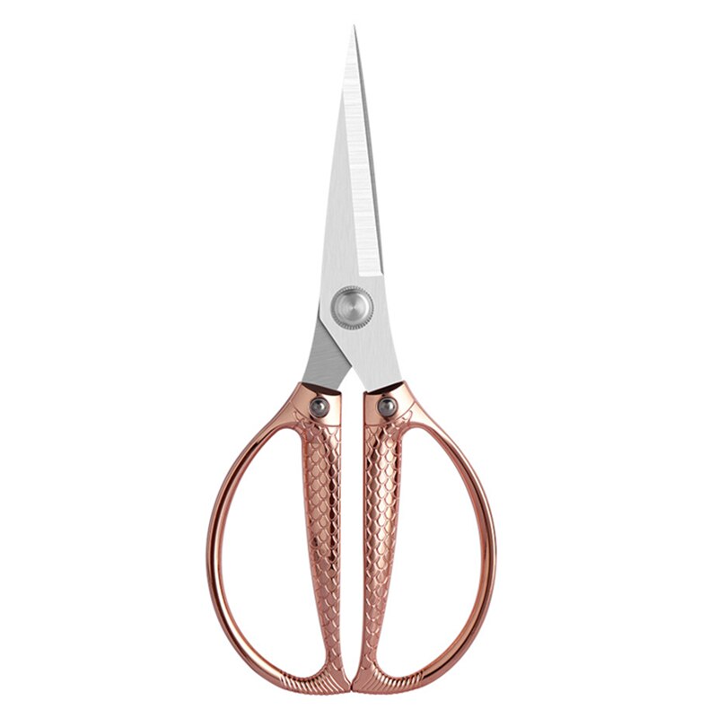 Edelstahl NäHenne Schere Stickerei Schneider Schere für Schneiden Scheren Cutter Küche Schere Leder Stoff Schere DIY: rot Bronze-