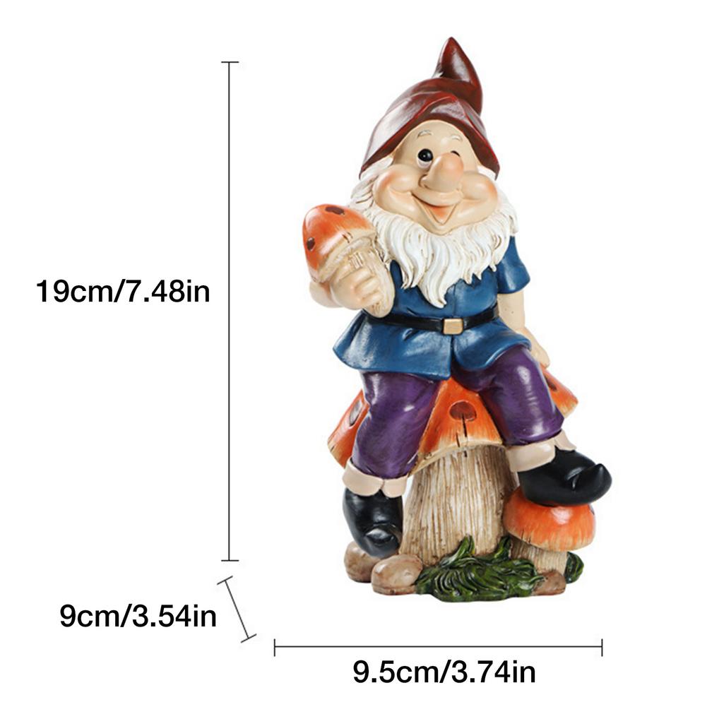 thumbnail image 2 of Sassy Middle Finger Elf Garden Gnome Resin Statue – Funny Lawn Decor For Balcony Or Flower Bed 2 of 5