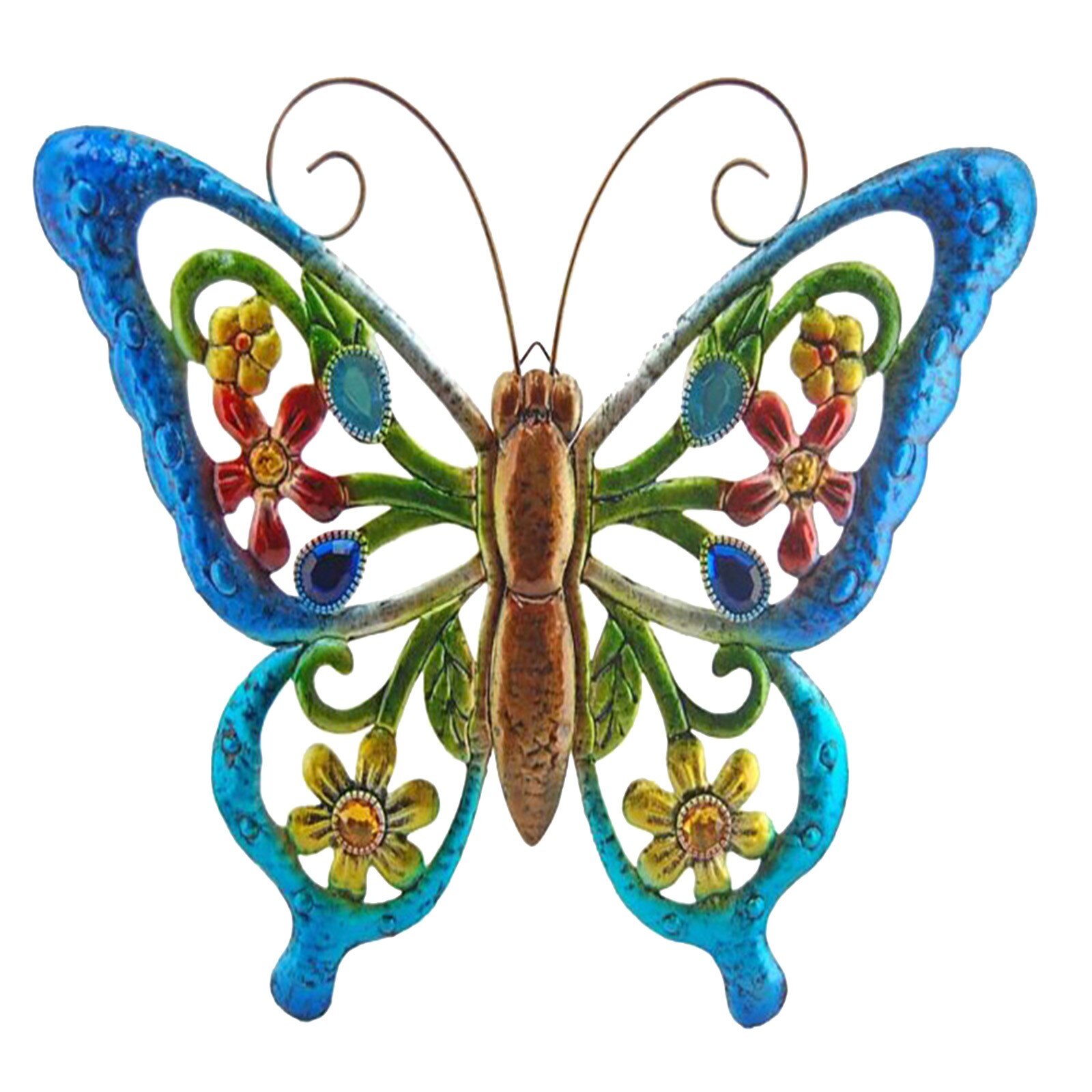 Mariposa de hierro para colgar en la pared, decoración creativa de Metal, Vintage, clásica, para dormitorio, oficina, taller, 1 ud., n. ° 4: B