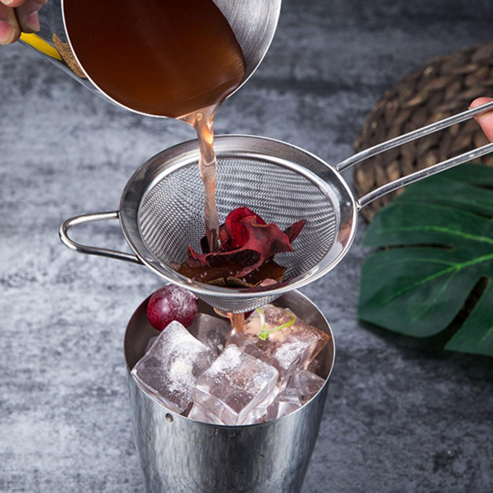 Tamiz cónico de acero inoxidable para cócteles, colador de malla fina para quitar brocas de jugo, colador de Julep, herramienta de barra de Barware