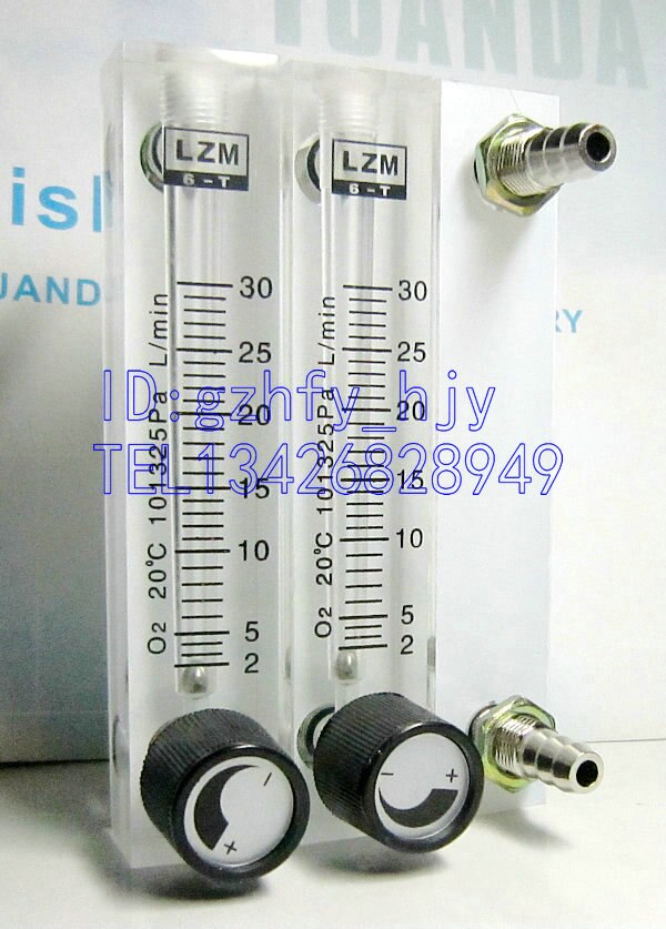 LZM-6T O2 Verstelbare Zuurstof Bar Flowmeter 1.5 ~ 15L/Min Snel Insert Pagode Connector