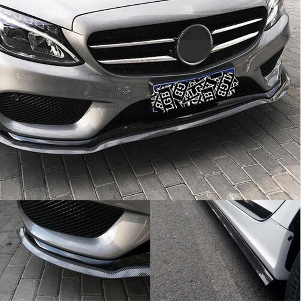 Auto Stylling Rubber Rok Carbon Lip Bumper Decoratie Voor Peugeot RCZ 206 207 208 301 307 308 405 406 407 408