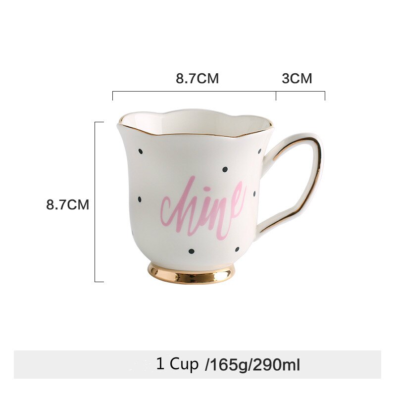 European flower ceramic English afternoon Tea sets Coffee Cup Set High grade Coffeeware Set Black Tea Cup Set Drinkware: 1 pink cup