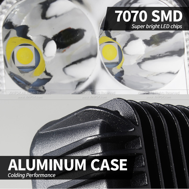 Lampada da lavoro per barra a LED per auto 4000LM Luce da lavoro fuoristrada 12V 24V Luce automatica fendinebbia fuoristrada 4x4 Faretto per trattore a LED per camion ATV 4 i