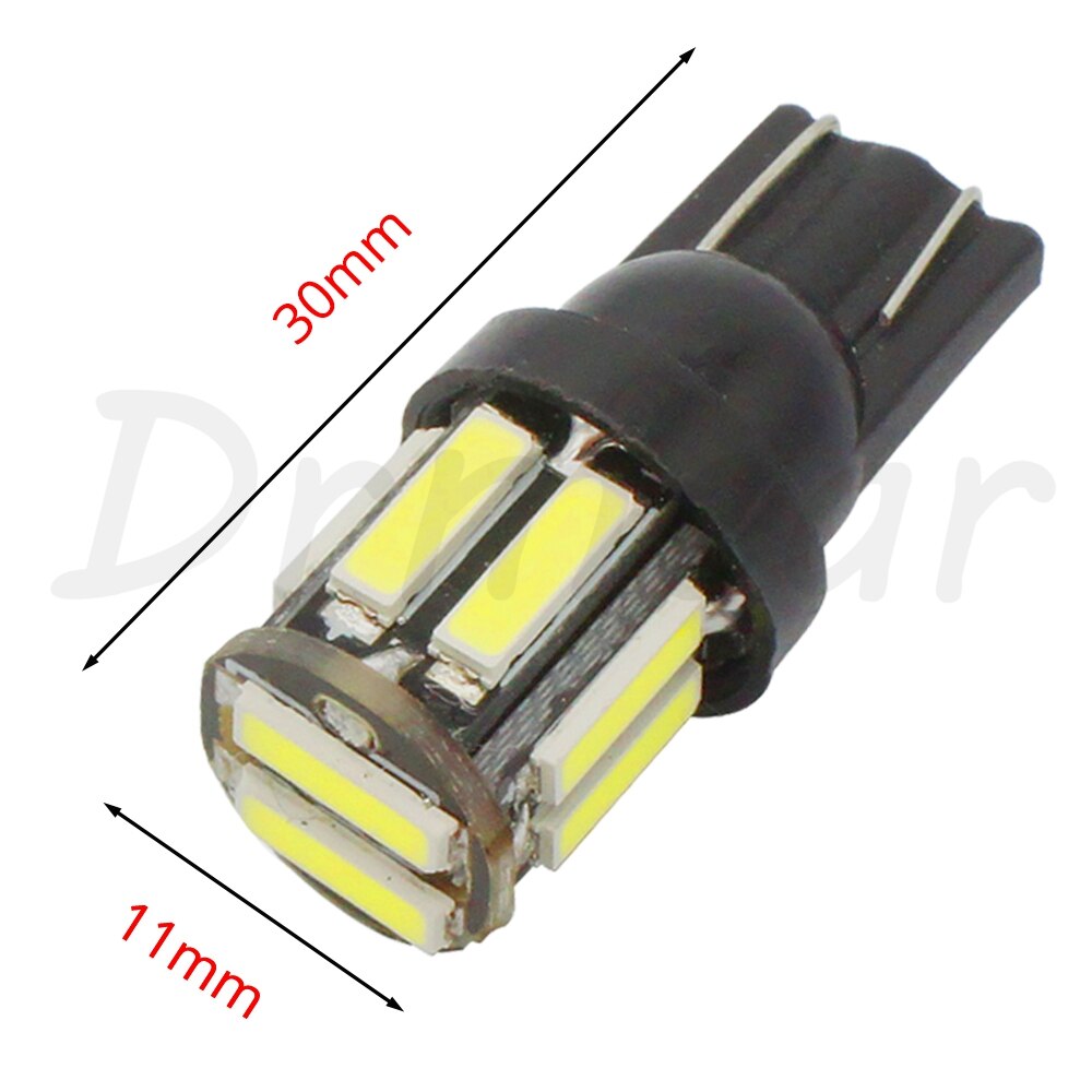 W5W 10 Led 7020 SMD Auto T10 LED 194 168 Wedge Vervanging Reverse Instrument Panel Lamp Wit Blauw Lampen Voor klaring Lichten