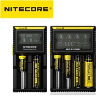 Originele Nitecore D2 D4 Batterij Lader Lcd Smart Opladen Voor 18650 14500 16340 26650 12V Oplader Voor Een Aa aaa Batterijen