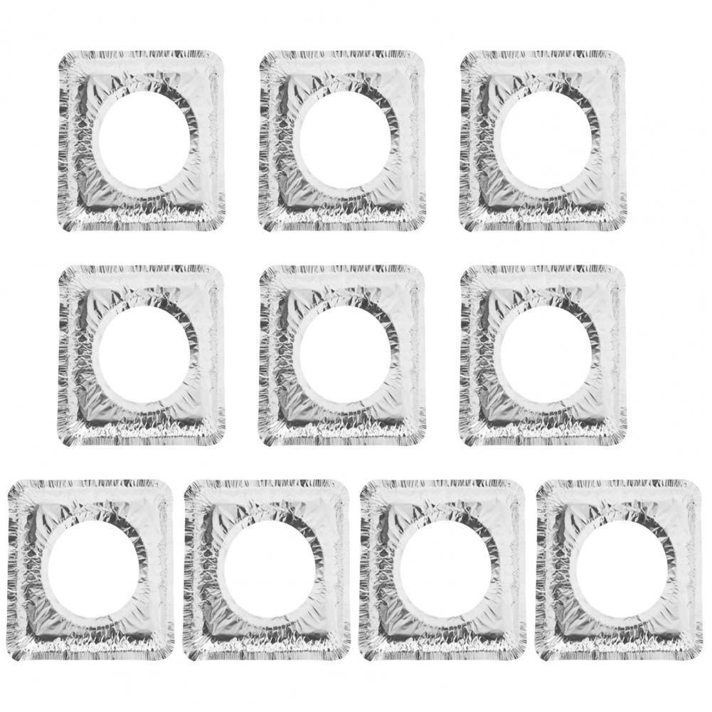 10Pcs Stove Pad Waterproof Removable Gas Stove Protector Round/Square Shape Stovetop Protector for Home Gas Stove Cover:  Square