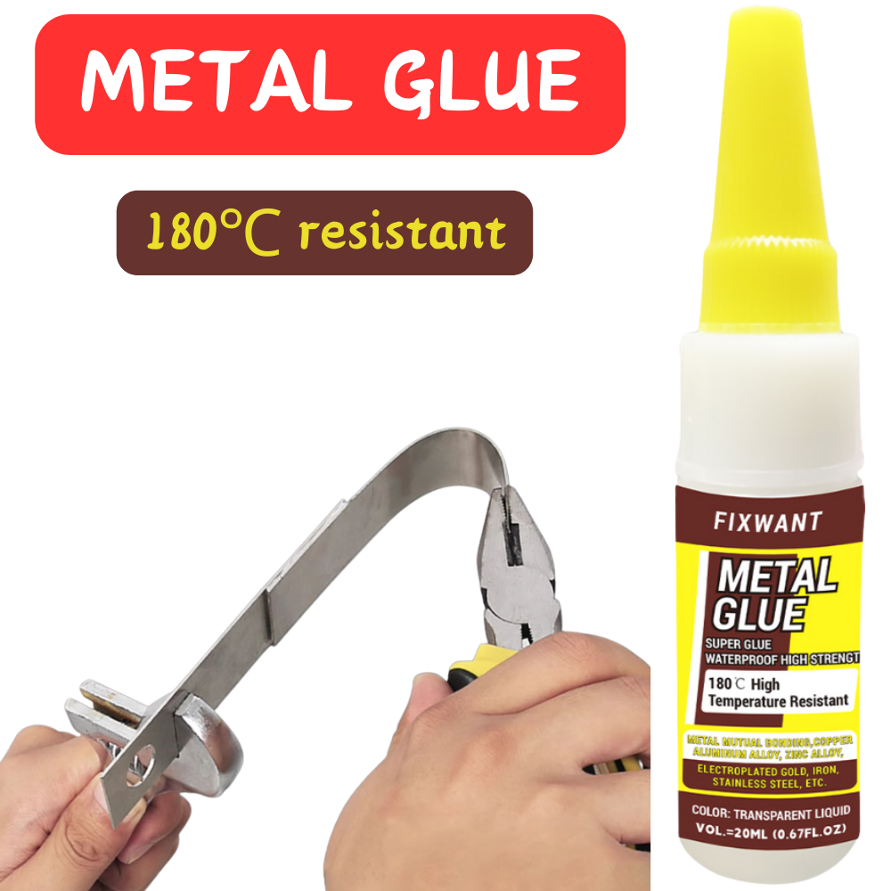 Metaallijm 180 ℃ Bestand tegen hoge temperaturen, sterk voor metaal, wederzijdse hechting, koper, aluminiumlegering, zinklegering, ijzerlijm