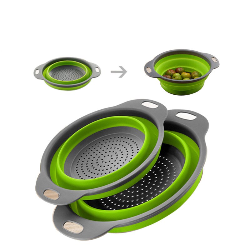 Opvouwbare Zeef Mand Opvouwbare Vergiet Fruit Vorm Manden Vierkante Groente Afdruiprek Wassen Sets Keuken