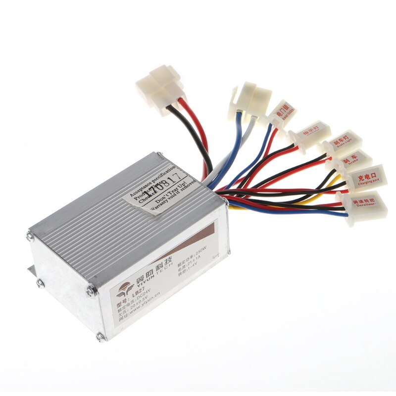 Dc 24V 250W Motor Speed Borstel Controller Voor Elektrische Fiets Scooter