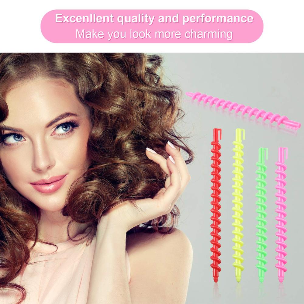Rodillos largos de plástico para peluquería, herramientas de estilismo para peluquería, para mujeres y niñas, 23 unids/paquete