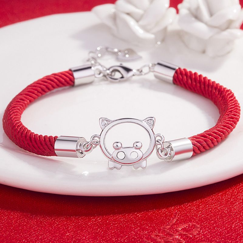 Jaar Armband Varken Geluk Rode Touw Armbanden Wilde Mode Persoonlijkheid