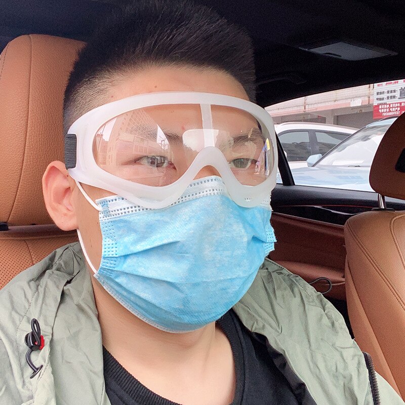 Transparent Eye-protection Goggles Anti-fog Anti-Spittle Droplet Windproof Sand Glasses Airtight Goggles Glasses