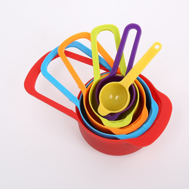 6 Stks/set Keuken Maatbeker Regenboog Kleur Stapelbaar Combinatie Maatbeker Gereedschap Keuken Accessoires Tool Keuken Gadgets