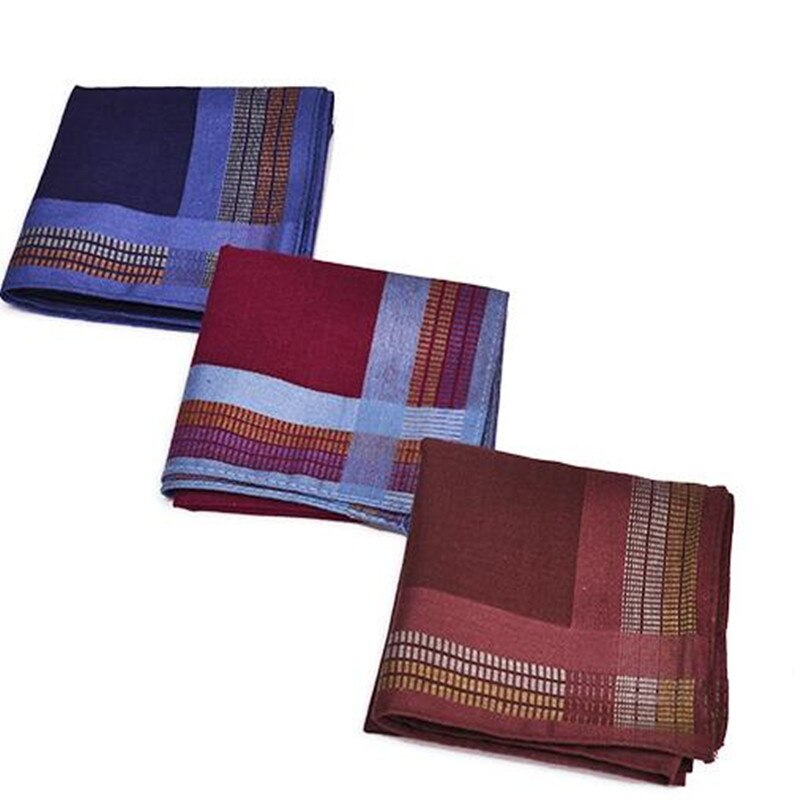 Fort Hoop 12Pcs 40*40Cm 100% Katoen Zakdoeken Mannen Pocket Zakdoeken Mannen Business Vierkante Zakken zakdoek: style 2
