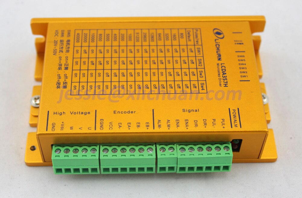 Højhastigheds lichuan 3 fase nema 23 lukket sløjfe stepper driver controller nema 23 lcda 357h kan erstatte leadshine hbs 507