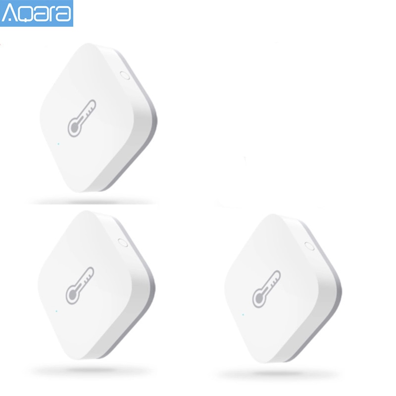 Aqara-Sensor de temperatura y humedad Original, dispositivo inteligente de presión de aire, funciona con Android IOS aplicación Mijia, Control en Stoc