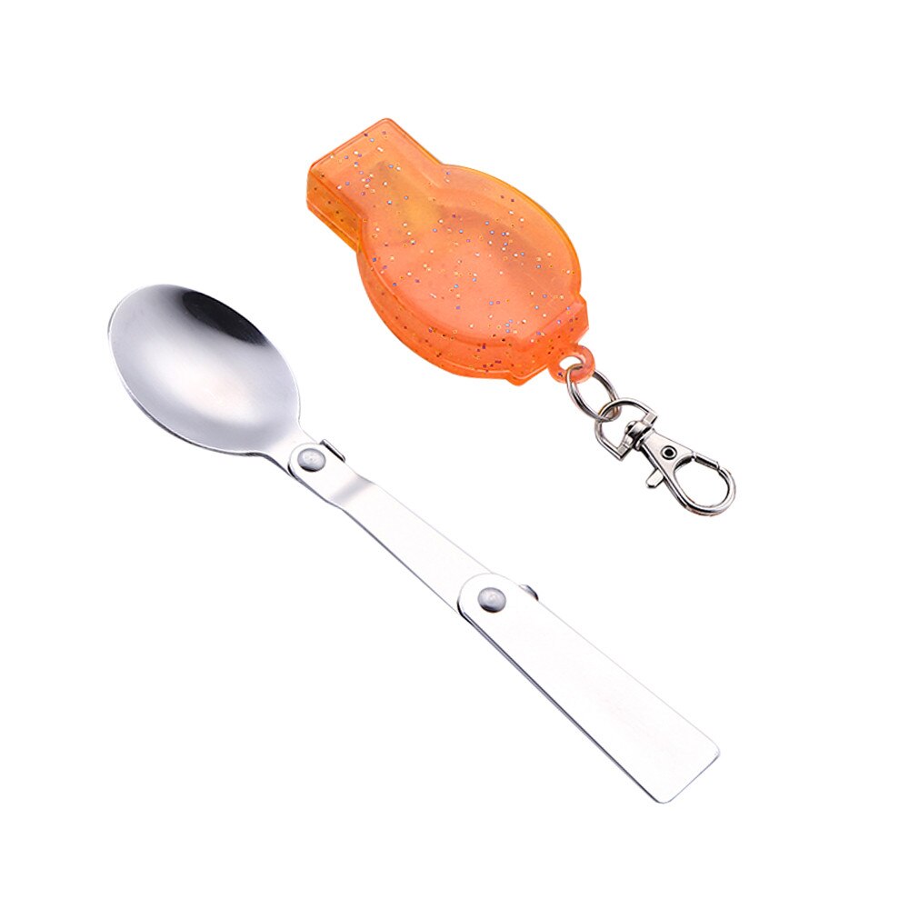 Outdoor Opvouwbare Reizen Camping Gebruiksvoorwerp Roestvrij Pocket Lepel Vork Draagbare Camping Servies Lepel Theelepels: B
