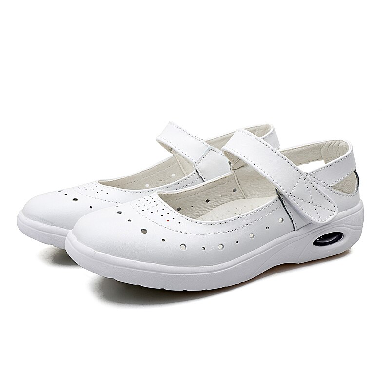 Nurse Flat Shoes for Women Breathable Soft and Comfortable Flat Loafers White Casual pumps platform women's shoes