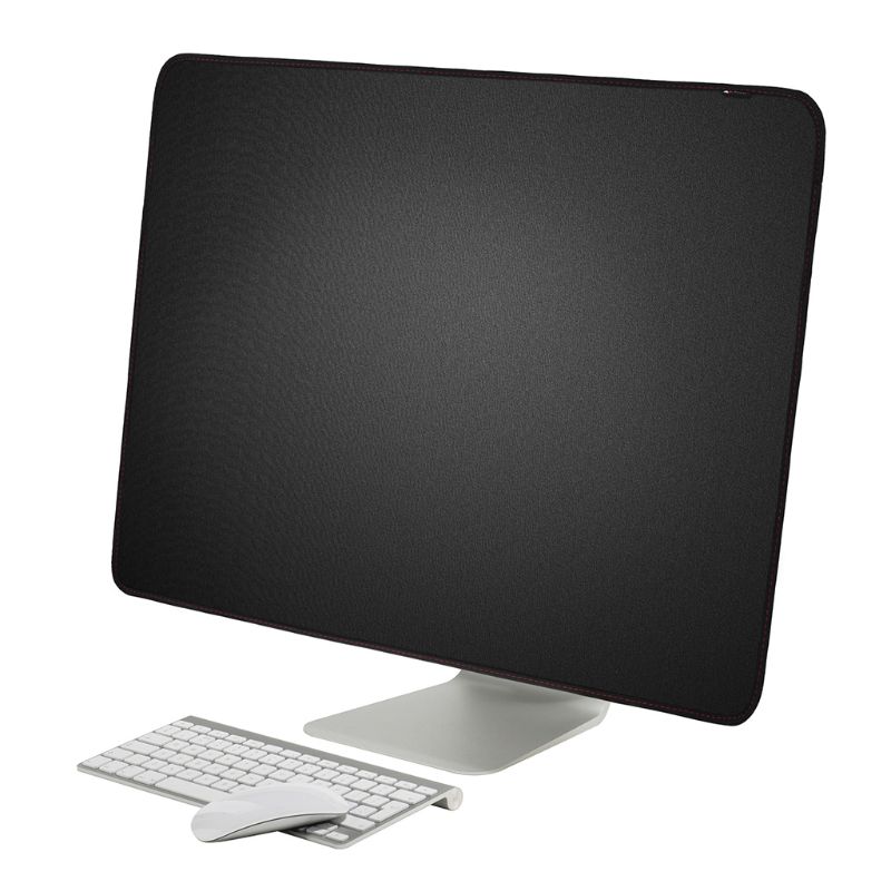 Zwarte stofdichte hoes, waterdichte pu-leren beschermhoes met/zonder vak voor apple imac macbook 21/27 inch scherm