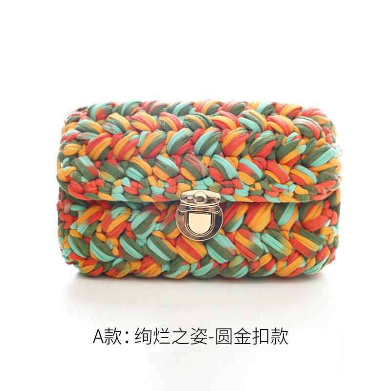 Cloth line hand-knitted thread DIY cloth bag DIY hand-knitted bag: A-a02