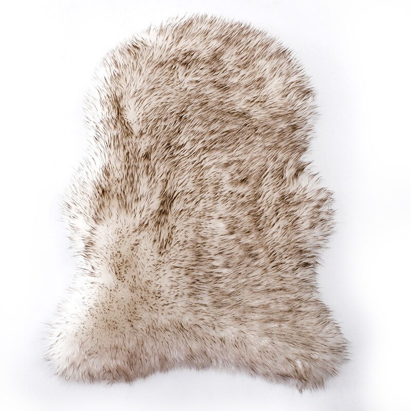 Zachte Bont Kunstmatige Schapenvacht Tapijten Stoel Cover Kussen Slaapkamer Woonkamer Bont Tapijt Vlakte Pluizige Seat Pad Wasbare Faux Mat