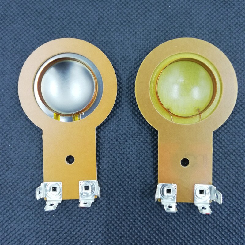 Bobina de voz de alambre redondo de resina/película de titanio, cabeza de accionamiento de 8 Ohm, accesorios de película triple , 25 núcleos, Tweeter 25,4, 2 uds.